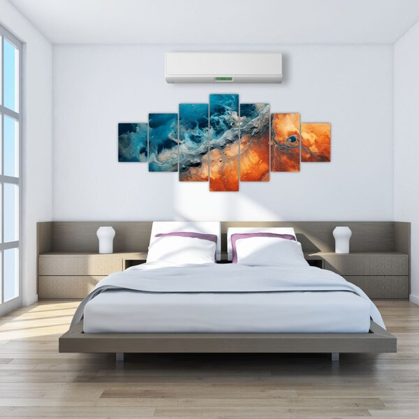 Obraz - Voda a oheň (210x100 cm)