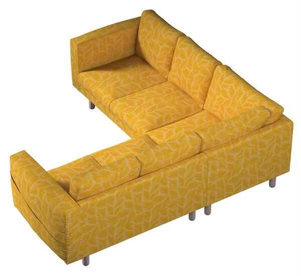 Potah na pohovku IKEA Norsborg rohová 4-místná barva žlutá látka pletený vzor, vzorované