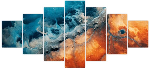 Obraz - Voda a oheň (210x100 cm)