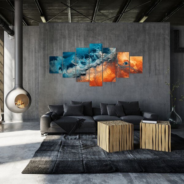 Obraz - Voda a oheň (210x100 cm)