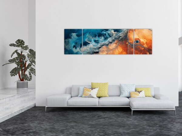 Obraz - Voda a oheň (170x50 cm)