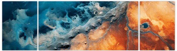 Obraz - Voda a oheň (170x50 cm)