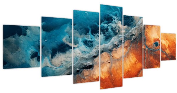 Obraz - Voda a oheň (210x100 cm)