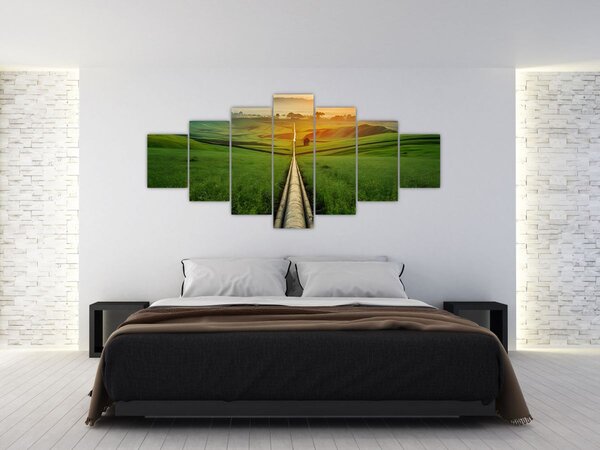 Obraz - Východ slunce nad údolím (210x100 cm)