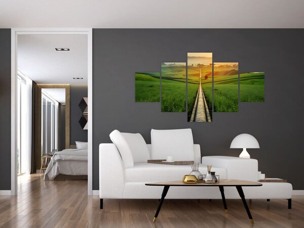 Obraz - Východ slunce nad údolím (125x70 cm)