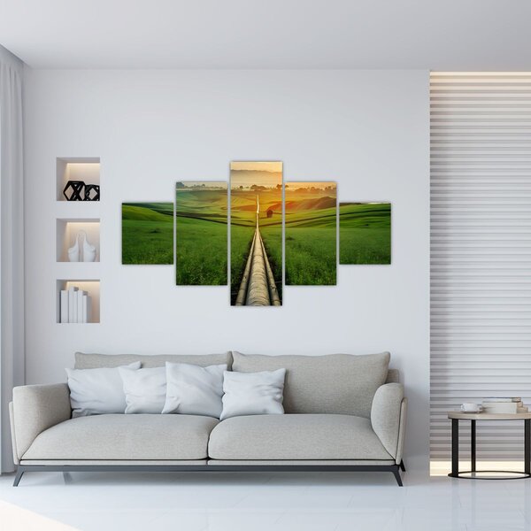 Obraz - Východ slunce nad údolím (125x70 cm)