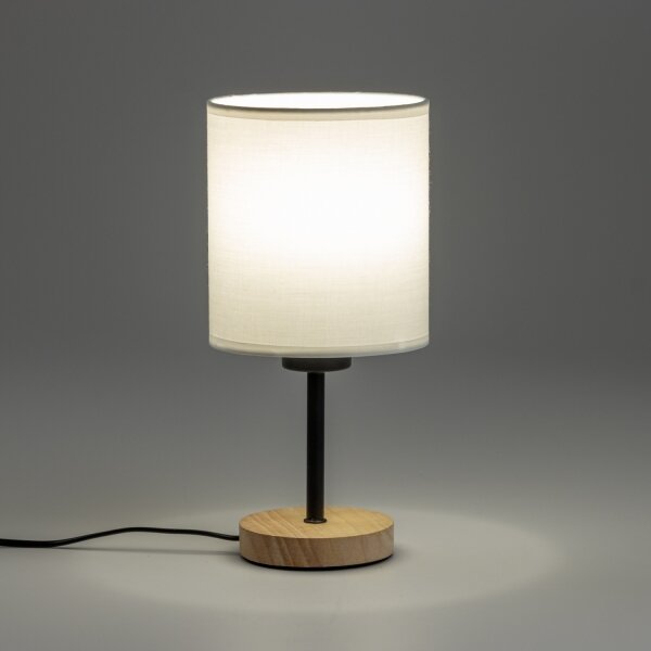 Brilagi - Stolní lampa NUBILA WOOD 1xE27/25W/230V dub/bílá