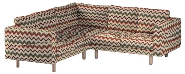 Potah na pohovku IKEA Norsborg rohová 4-místná barva vícebarevná látka pletený vzor, vzorované