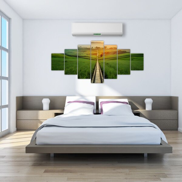 Obraz - Východ slunce nad údolím (210x100 cm)