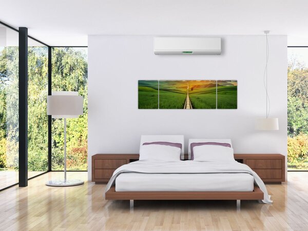 Obraz - Východ slunce nad údolím (170x50 cm)