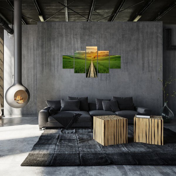 Obraz - Východ slunce nad údolím (125x70 cm)