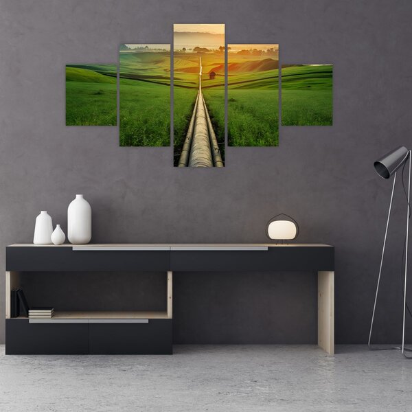 Obraz - Východ slunce nad údolím (125x70 cm)