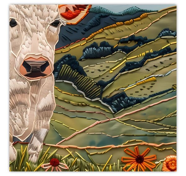 Obraz - Imitace pleteného motivu (30x30 cm)