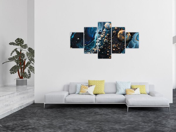 Obraz - Inkoustové kapky (125x70 cm)