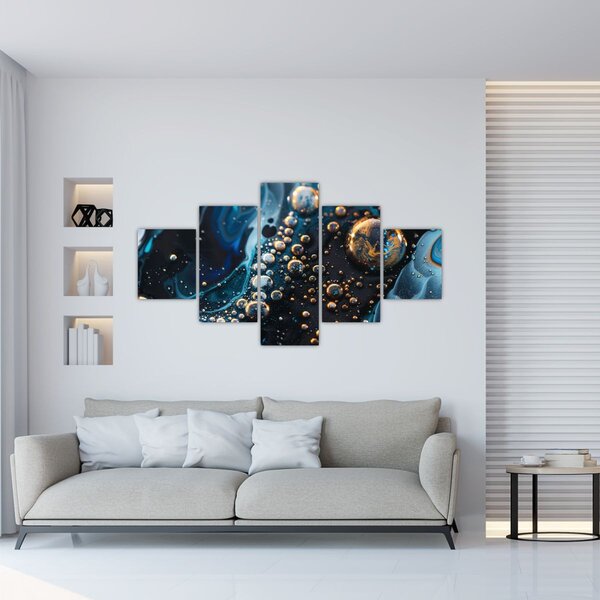 Obraz - Inkoustové kapky (125x70 cm)