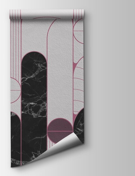 Fototapeta Černobílá vzorovaná stěna, Abstraktní fototapety, Populární fototapety, u73101v3 - Tapeko.co.cz