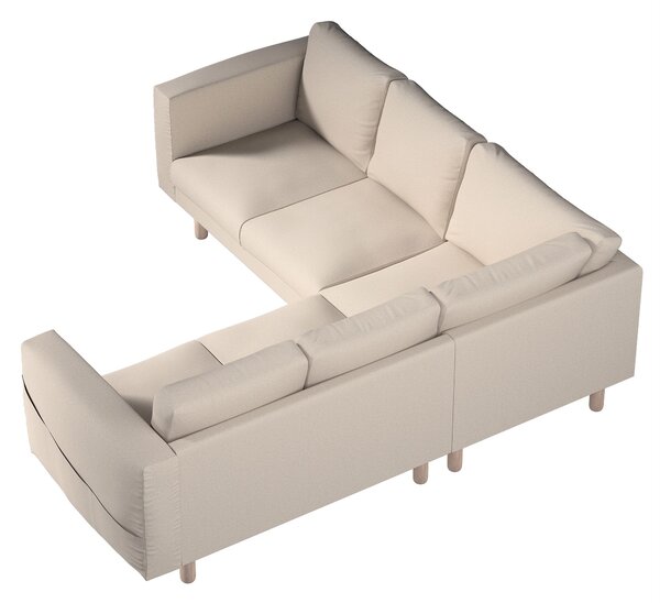 Potah na pohovku IKEA Norsborg rohová 4-místná barva šedá látka pletený vzor