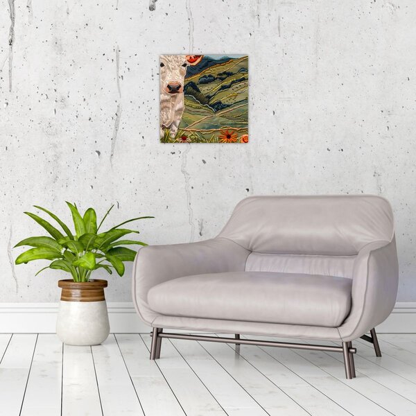 Obraz - Imitace pleteného motivu (30x30 cm)