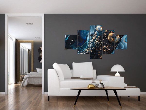Obraz - Inkoustové kapky (125x70 cm)