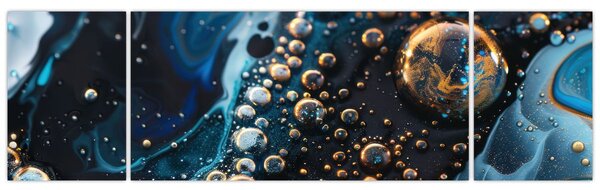 Obraz - Inkoustové kapky (170x50 cm)