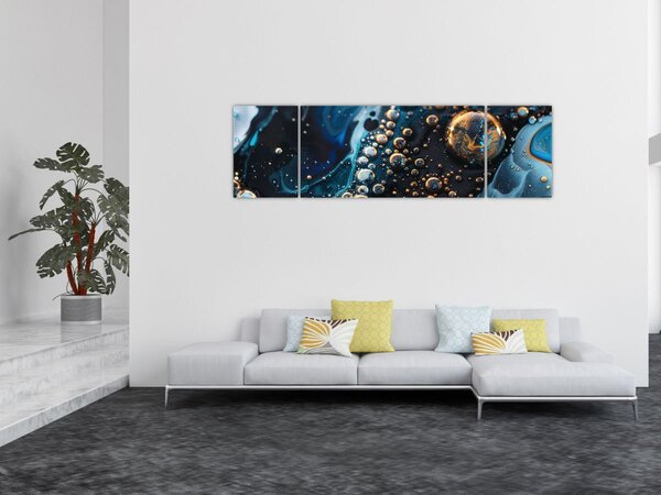 Obraz - Inkoustové kapky (170x50 cm)