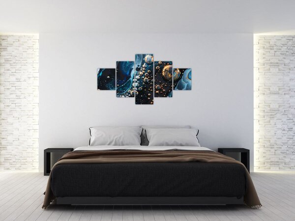 Obraz - Inkoustové kapky (125x70 cm)
