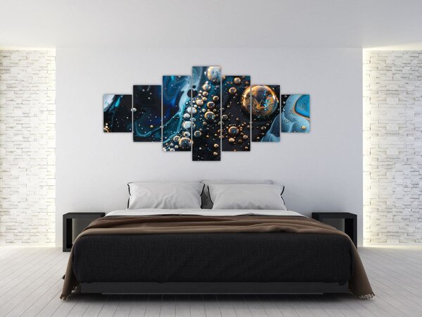Obraz - Inkoustové kapky (210x100 cm)