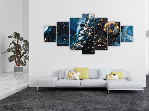 Obraz - Inkoustové kapky (210x100 cm)