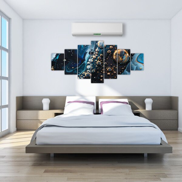 Obraz - Inkoustové kapky (210x100 cm)