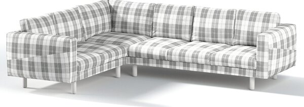 Potah na pohovku IKEA Norsborg rohová 5-místná barva šedá látka pletený vzor, vzorované