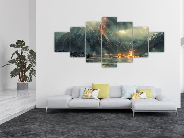 Obraz - Erupce sopky (210x100 cm)