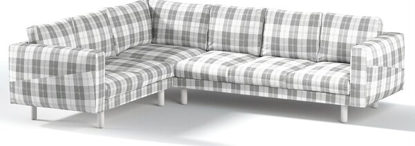 Potah na pohovku IKEA Norsborg rohová 5-místná barva šedá látka pletený vzor, vzorované