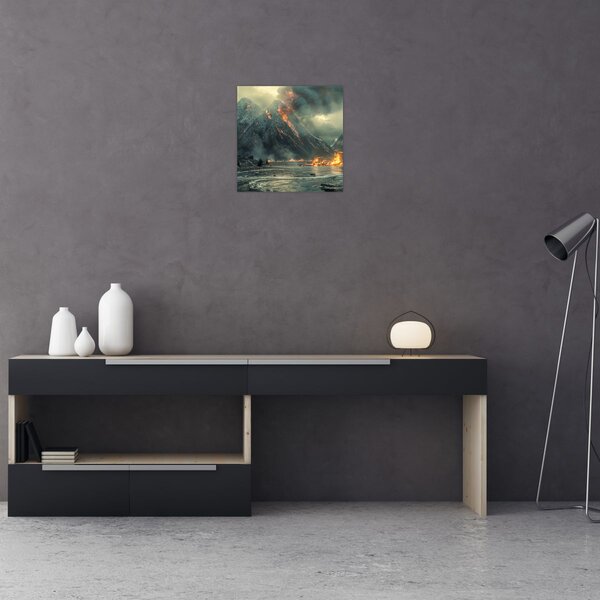 Obraz - Erupce sopky (30x30 cm)