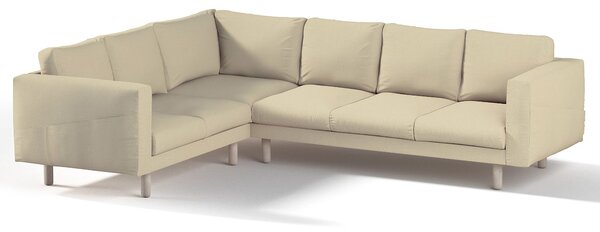 Potah na pohovku IKEA Norsborg rohová 5-místná barva krémová látka lesklé, pletený vzor
