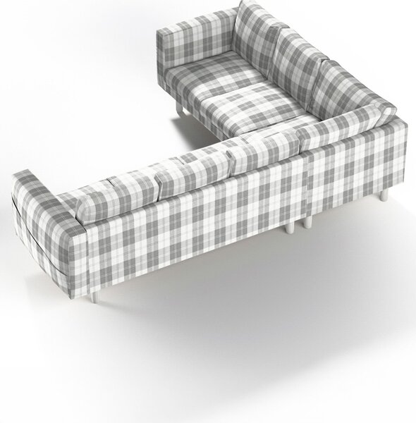Potah na pohovku IKEA Norsborg rohová 5-místná barva šedá látka pletený vzor, vzorované