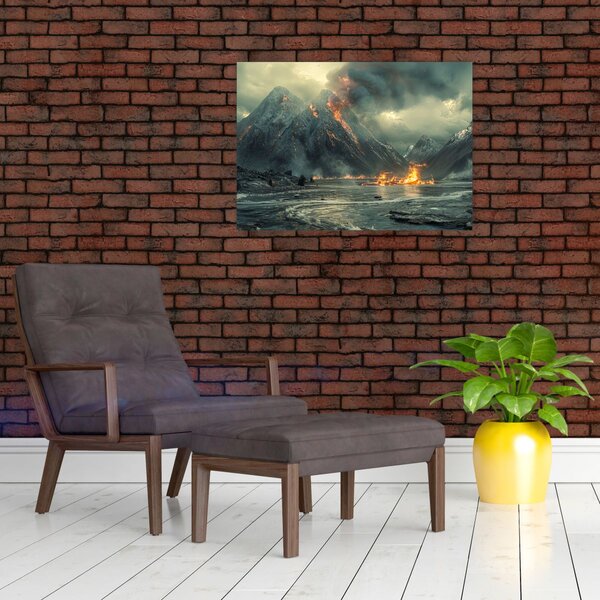 Obraz - Erupce sopky (70x50 cm)