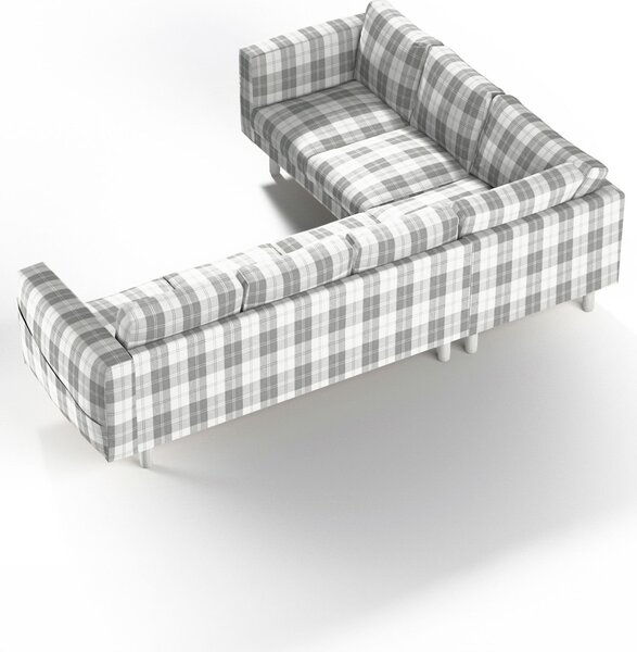 Potah na pohovku IKEA Norsborg rohová 5-místná barva šedá látka pletený vzor, vzorované