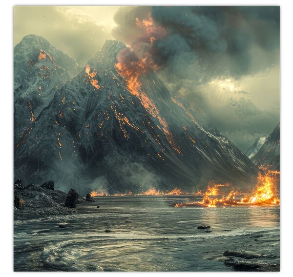 Obraz - Erupce sopky (30x30 cm)
