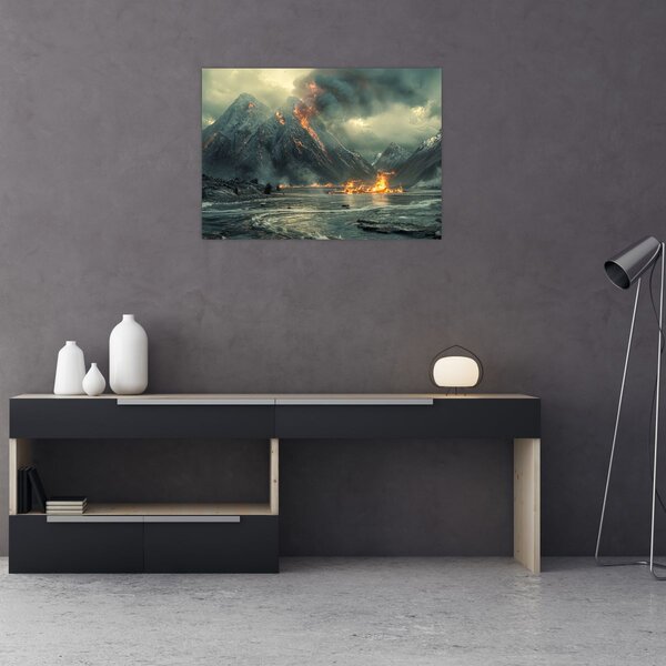 Obraz - Erupce sopky (70x50 cm)