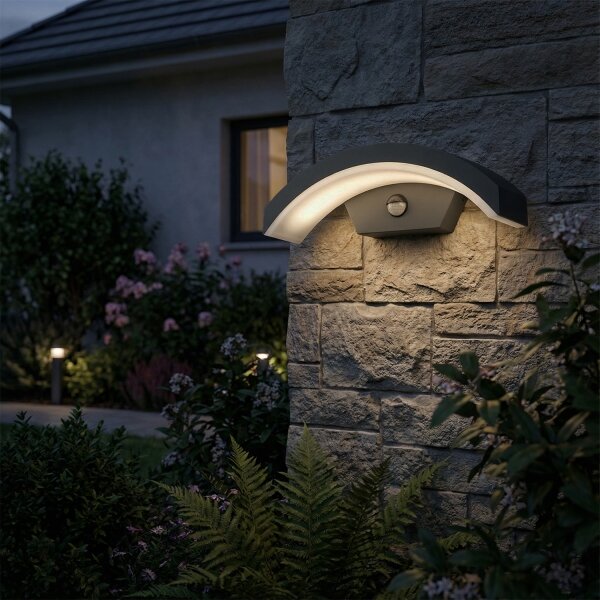 Brilagi - LED Venkovní nástěnné svítidlo se senzorem ARCELO LED/8W/230V IP54