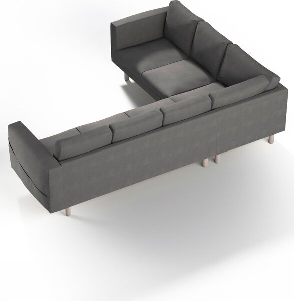 Potah na pohovku IKEA Norsborg rohová 5-místná barva šedá látka pletený vzor