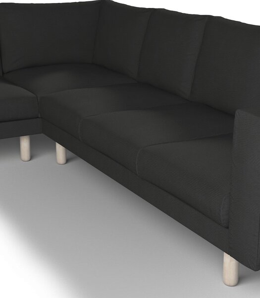 Potah na pohovku IKEA Norsborg rohová 5-místná barva černá látka pletený vzor
