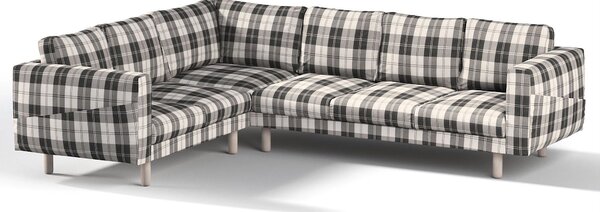 Potah na pohovku IKEA Norsborg rohová 5-místná barva černá látka pletený vzor, vzorované
