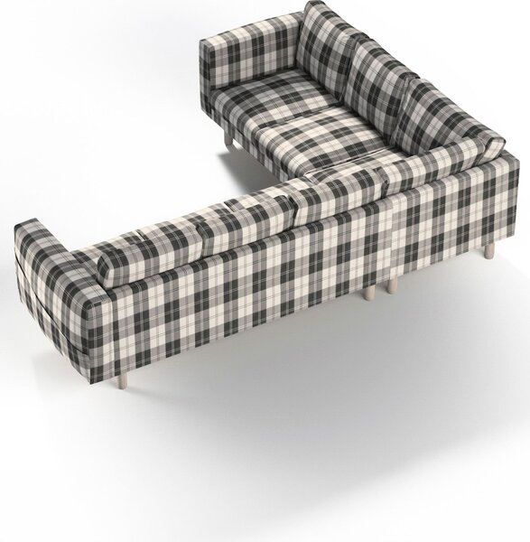 Potah na pohovku IKEA Norsborg rohová 5-místná barva černá látka pletený vzor, vzorované