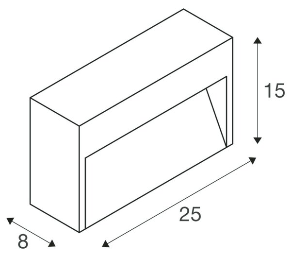 BIG WHITE SLV CONCRETO M WL nástěnné přisazené svítidlo, šedé, 8,5 W, 350 lm, 3000 K 1006404