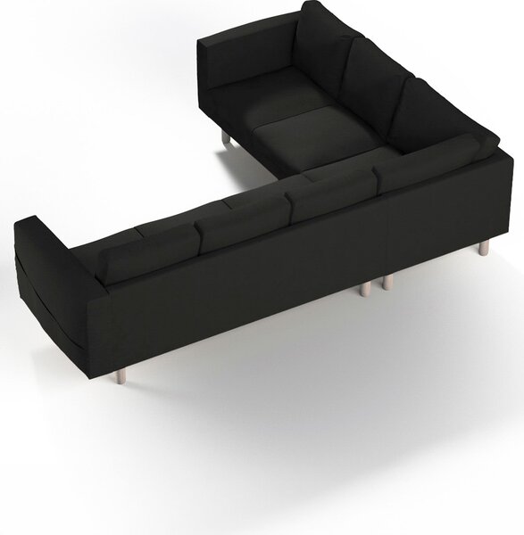 Potah na pohovku IKEA Norsborg rohová 5-místná barva černá látka pletený vzor