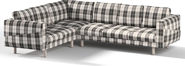 Potah na pohovku IKEA Norsborg rohová 5-místná barva černá látka pletený vzor, vzorované