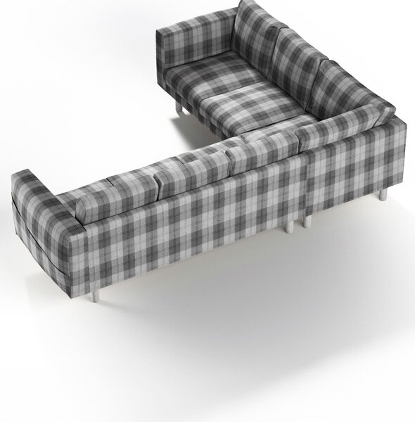 Potah na pohovku IKEA Norsborg rohová 5-místná barva šedá látka pletený vzor, vzorované