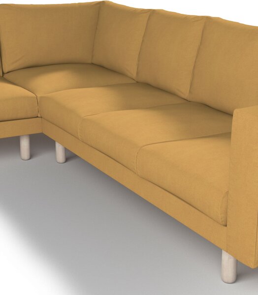 Potah na pohovku IKEA Norsborg rohová 5-místná barva žlutá látka pletený vzor