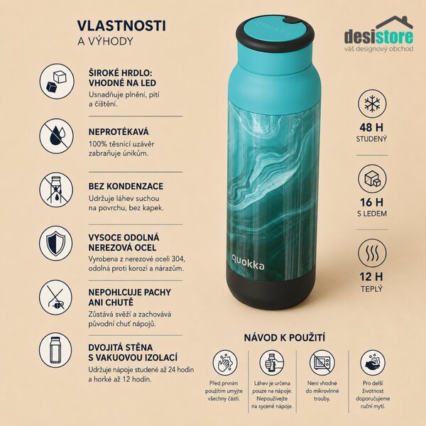 Nerezová termoláhev Pulse, 700ml, Quokka, magnolia